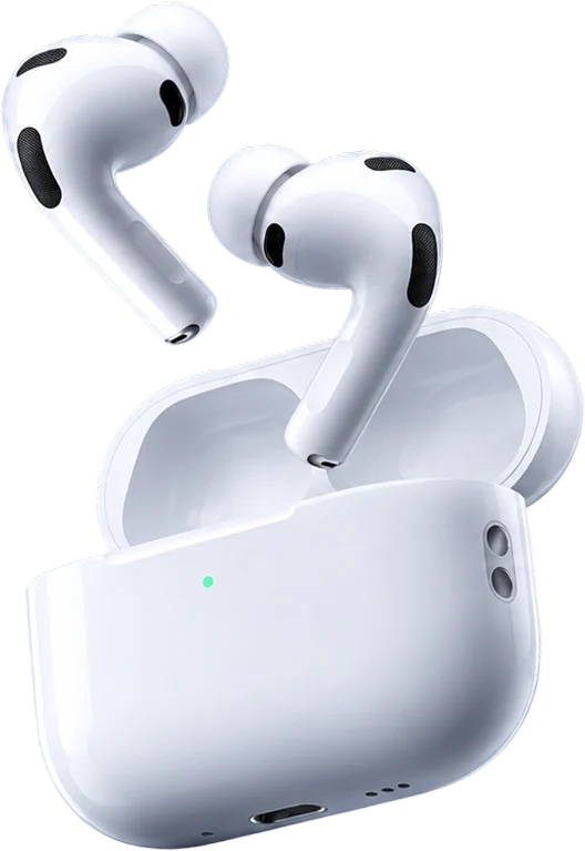 AirPods Pro 3 with their charging case